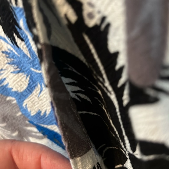 KS Island swim coverup poncho w/hood and pocket blu/wht Hawaiian floral 2X plus - Picture 15 of 16